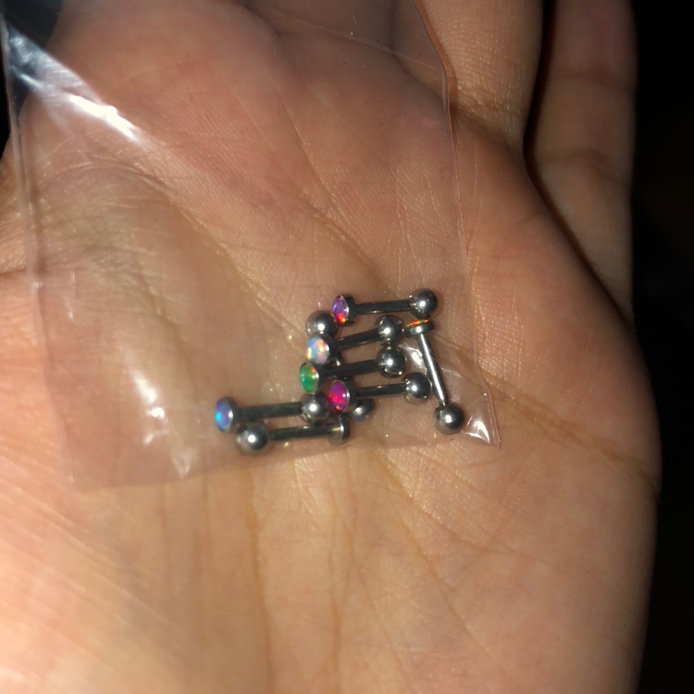 Set of 8 opal piercings